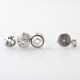 RekaVape Ghost Ring Style RTA Rebuildable Tank Atomizer - Silver, 316SS + PEI, 4ml, 22mm Diamter