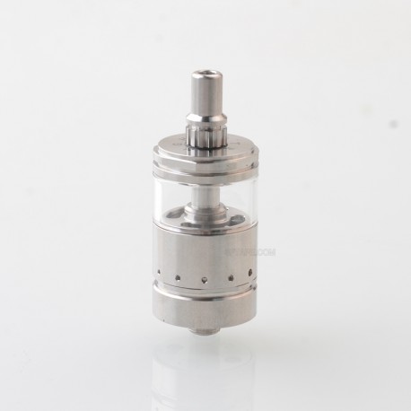 Ghost Ring Style RTA Rebuildable Tank Atomizer - Silver, SS + Glass, 4ml, 22mm Diamter