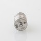 Ghost Ring Style RTA Rebuildable Tank Atomizer - Silver, SS + Glass, 4ml, 22mm Diamter