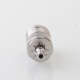 Ghost Ring Style RTA Rebuildable Tank Atomizer - Silver, SS + Glass, 4ml, 22mm Diamter