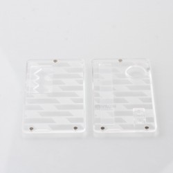 Authentic MK MODS V4 Replacement Front + Back Cover Panel Plate for dotMod dotAIO V2 Pod - Clear, Acrylic (2 PCS)