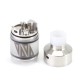 SXK NarTa Style RDTA Rebuildable Dripping Tank Atomizer - Silver, 316 Stainless Steel + PCTG, 3ml, 22mm Diameter