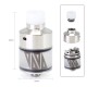SXK NarTa Style RDTA Rebuildable Dripping Tank Atomizer - Silver, 316 Stainless Steel + PCTG, 3ml, 22mm Diameter