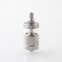 Ghost Ring Style RTA Rebuildable Tank Atomizer - Silver, Titanium + Glass, 4ml, 22mm Diamter