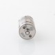 Ghost Ring Style RTA Rebuildable Tank Atomizer - Silver, Titanium + Glass, 4ml, 22mm Diamter
