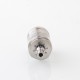 Ghost Ring Style RTA Rebuildable Tank Atomizer - Silver, Titanium + Glass, 4ml, 22mm Diamter
