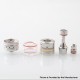 RekaVape Menelaus Polish Style RTA Rebuildable Atomizer - Silver, 316SS + PCTG, 4.0ml, 22mm Diameter