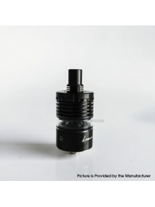 RekaVape Kuma 1.2 Style RTA Rebuildable Tank Atomizer - Black, 316SS + Glass, 4.5ml, 22mm Diameter