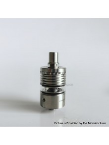 RekaVape Kuma 1.2 Style RTA Rebuildable Tank Atomizer - Silver, 316SS + Glass, 4.5ml, 22mm Diameter
