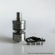 RekaVape Kuma 1.2 Style RTA Rebuildable Tank Atomizer - Silver, 316SS + Glass, 4.5ml, 22mm Diameter