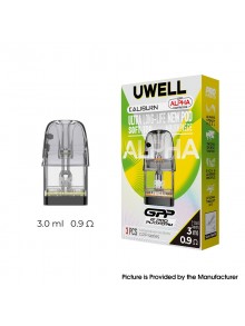 [Ships from Bonded Warehouse] Authentic Uwell Caliburn GPP Alpha Pod Cartridge - 0.9ohm, 3.0ml, Side Refill (4 PCS)