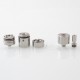 Flash 4.5S+ Style 22mm RTA Rebuildable Tank Atomizer - Silver, Titanium + Stainless Steel, 22mm Diameter