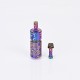 Flash 4.5S+ Style 22mm RTA Rebuildable Tank Atomizer - Stripe Pattern, Titanium + Stainless Steel, 22mm Diameter