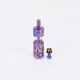 Flash 4.5S+ Style 22mm RTA Rebuildable Tank Atomizer - Flower Pattern, Titanium + Stainless Steel, 22mm Diameter
