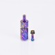Flash 4.5S+ Style 22mm RTA Rebuildable Tank Atomizer - Flower Pattern, Titanium + Stainless Steel, 22mm Diameter