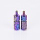 Flash 4.5S+ Style 22mm RTA Rebuildable Tank Atomizer - Flower Pattern, Titanium + Stainless Steel, 22mm Diameter