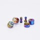 Flash 4.5S+ Style 22mm RTA Rebuildable Tank Atomizer - Flower Pattern, Titanium + Stainless Steel, 22mm Diameter