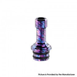 Authentic Thunder Cloud 510 Drip Tip for iDot RBA and other RDA / RTA / RDTA Atomizer - Phantom Stripe Titanium LE