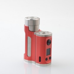 Authentic MECHVAPE Paramour V2 100W VW SBS Box Mod - Silver Red, VW 5~100W, 1 x 18650 / 21700