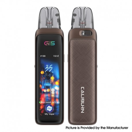 [Ships from Bonded Warehouse] Authentic Uwell Caliburn G5 Pro 35W Pod System Kit - Mocha Brown, 1800mAh, 3ml, 0.4ohm / 0.6ohm