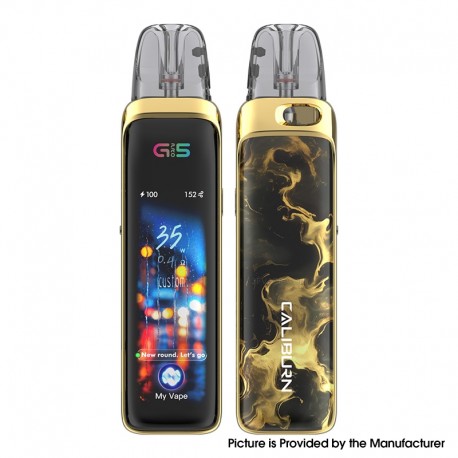[Ships from Bonded Warehouse] Authentic Uwell Caliburn G5 Pro 35W Pod System Kit - Black Gold, 1800mAh, 3ml, 0.4ohm / 0.6ohm
