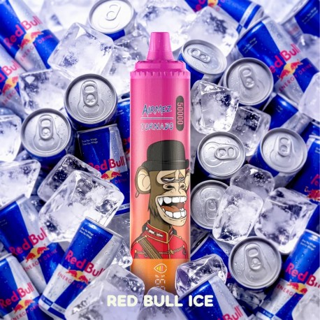 [Ships from EU-1 Warehouse] Authentic Airmez Tornado 50k Puffs Disposable Kit 850mAh 25ml - Red Bull Ice, 50,000 puffs