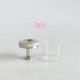 Rekavape Replacement Tank Tube + Chimney + Top Cap Kit for VMM Imperia Style RTA Improved Version - Silver, Glass + SS, 4.0ml