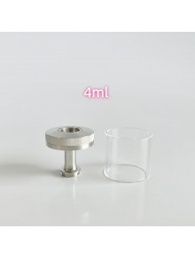 Rekavape Replacement Tank Tube + Chimney + Top Cap Kit for VMM Imperia Style RTA Improved Version - Silver, Glass + SS, 4.0ml