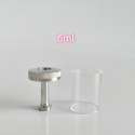 Rekavape Replacement Tank Tube + Chimney + Top Cap Kit for VMM Imperia Style RTA Improved Version - Silver, Glass + SS, 6.0ml