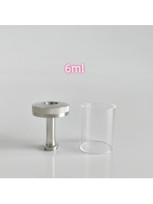 Rekavape Replacement Tank Tube + Chimney + Top Cap Kit for VMM Imperia Style RTA Improved Version - Silver, Glass + SS, 6.0ml