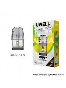 [Ships from Bonded Warehouse] Authentic Uwell Caliburn GPP Alpha Pod Cartridge - 1.2ohm, 3.0ml, Side Refill (4 PCS)