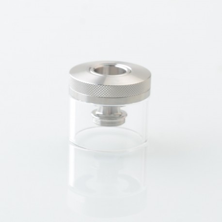 Rekavape Replacement Tank Tube + Chimney + Top Cap Kit for VMM Imperia Style RTA Improved Version - Silver, Glass + SS, 2.0ml