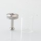 Rekavape Replacement Tank Tube + Chimney + Top Cap Kit for VMM Imperia Style RTA Improved Version - Silver, Glass + SS, 6.0ml