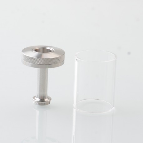 Rekavape Replacement Tank Tube + Chimney + Top Cap Kit for VMM Imperia Style RTA Improved Version - Silver, Glass + SS, 6.0ml