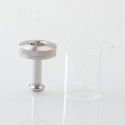 Rekavape Replacement Tank Tube + Chimney + Top Cap Kit for VMM Imperia Style RTA Improved Version - Silver, Glass + SS, 6.0ml