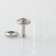 Rekavape Replacement Tank Tube + Chimney + Top Cap Kit for VMM Imperia Style RTA Improved Version - Silver, Glass + SS, 6.0ml