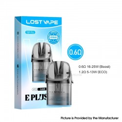 [Ships from Bonded Warehouse] Authentic Lost Vape E-Plus V2 DM (Dual Mesh) Top Fill Pod Cartridge - 0.6ohm, 3ml (3 PCS)