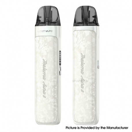 [Ships from Bonded Warehouse] Authentic Lost Vape Thelema Aura S Pod System Kit - Baroque White, VW5~40W, 1600mAh, 3ml, 0.6ohm