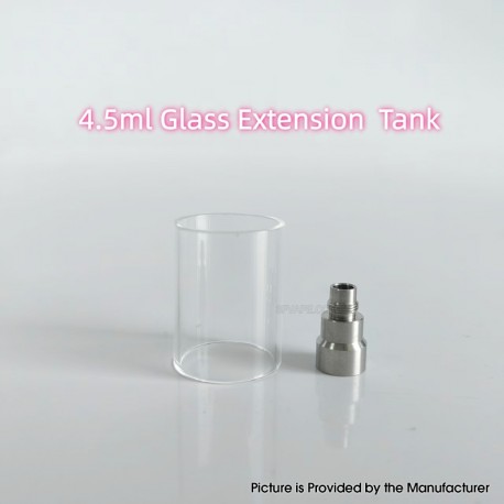 RekaVape Kayfun Prime Style RTA Replacement Extension Tank Tube Kit - 4.5ml, Stainless Steel + Glass