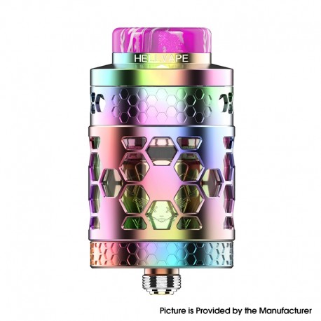 [Ships from Bonded Warehouse] Authentic Hellvape Dead Rabbit 4 RTA Pro Tank Atomizer - Rainbow, 5.5ml, 26mm Diameter