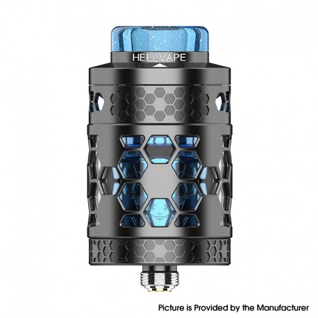 [Ships from Bonded Warehouse] Authentic Hellvape Dead Rabbit 4 RTA Pro Tank Atomizer - Gun Metal Blue, 5.5ml, 26mm Diameter