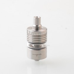 RekaVape Kuma 1.2 Style RTA Rebuildable Tank Atomizer - Silver, 316SS + Glass, 4.5ml, 22mm Diameter