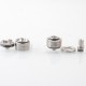 RekaVape Kuma 1.2 Style RTA Rebuildable Tank Atomizer - Silver, 316SS + Glass, 4.5ml, 22mm Diameter