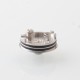 RekaVape Kuma 1.2 Style RTA Rebuildable Tank Atomizer - Silver, 316SS + Glass, 4.5ml, 22mm Diameter