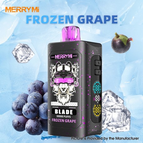 [Ships from EU Warehouse] Authentic MERRYMI Blade 30K Disposable Vape Kit - Frozen Grape, 50mg, 30000 Puffs, 26ml, 920mAh