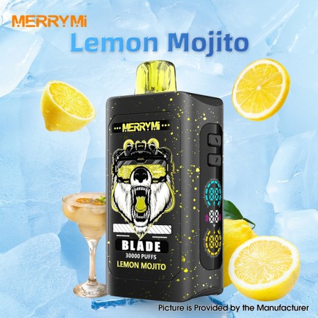 [Ships from EU Warehouse] Authentic MERRYMI Blade 30K Disposable Vape Kit - Lemon Mojito, 50mg, 30000 Puffs, 26ml, 920mAh
