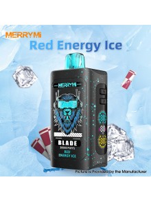 [Ships from EU Warehouse] Authentic MERRYMI Blade 30K Disposable Vape Kit - Red Energy Ice, 50mg, 30000 Puffs, 26ml, 920mAh