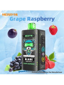 [Ships from EU Warehouse] Authentic MERRYMI Blade 30K Disposable Vape Kit - Grape Raspberry, 50mg, 30000 Puffs, 26ml, 920mAh