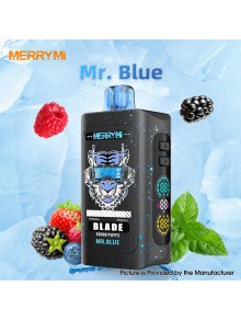 [Ships from EU Warehouse] Authentic MERRYMI Blade 30K Disposable Vape Kit - Mr. Blue, 50mg, 30000 Puffs, 26ml, 920mAh