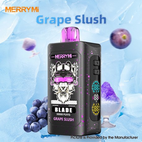 [Ships from EU Warehouse] Authentic MERRYMI Blade 30K Disposable Vape Kit - Grape Slush, 50mg, 30000 Puffs, 26ml, 920mAh